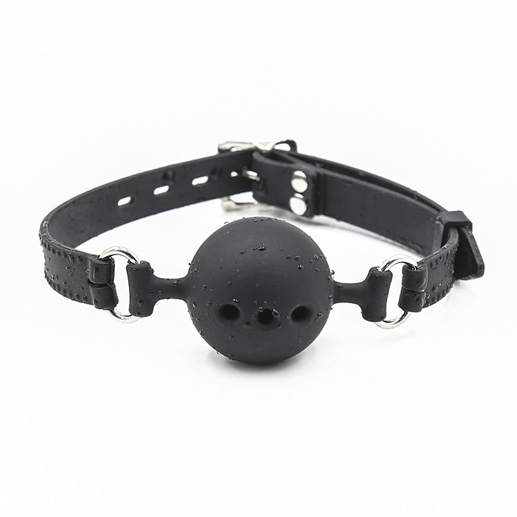 Silicone Breathable Black Ball Gag