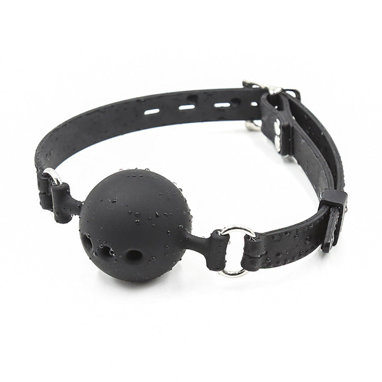 Silicone Breathable Black Ball Gag